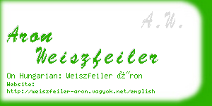 aron weiszfeiler business card